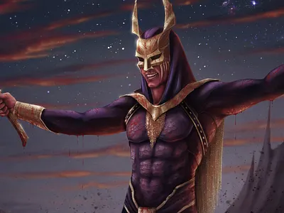 The Duel character design concept art illustration masks seth visual development warrior