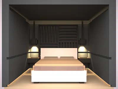 Soothing Bedroom bedroom interiordesign magicavoxel voxel voxelart