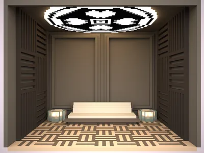 Calm Lounge calming interiordesign lounge magicavoxel voxel voxelart