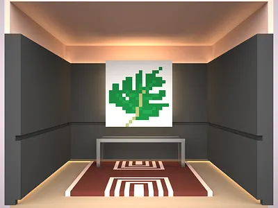 Hallway Art interiordesign magicavoxel voxel voxelart