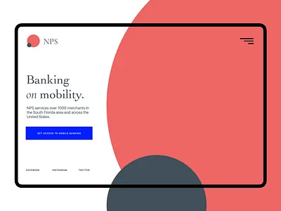 Mobile Banking NPS atm website background bank website bella bella agency bella agency llc bella for business light design miami bank miami payment system minimalistic nps bank rebranding red and gray stunning logo ui ux ui design ux design