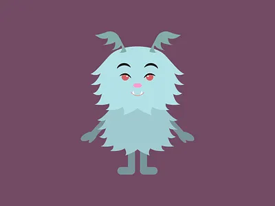 Cute Fluffy Monster adobe illustrator cute fluffy illustration monster monstruo vector art