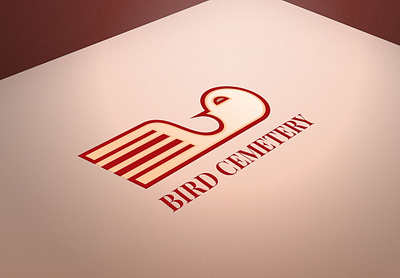 Bird Cemetery Logo branding design flat illustration illustrator logo logo design logodesign minimal typography vector