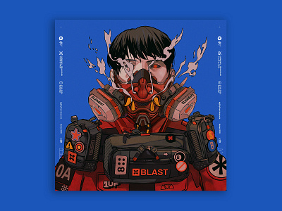 burst characterdesign cyberpunk digitalart hypebeast illustration mask tuanmulo