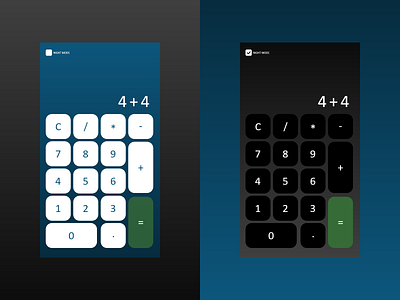 004 - Calculator calculator calculator ui dailyui dailyui 004 night mode ui ux