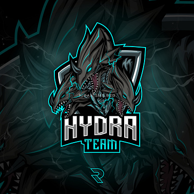 theree head hydra dragon amazing awesome logo branding design dragon esport gaming graphic design hydra illustration logo mascot logo