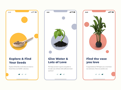 Plantify - Onboarding screen mobile app UI 3d adobe xd app branding clean ui design illustration interface plant rebound typography ui ux