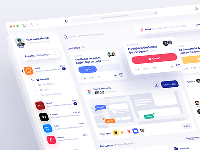 Project Management Dashboard 🔥💼 chat dashboard figma figma mirror file file center group chat management messenger product design project project dashboard project management task task dashboard task management ui ux voice web design