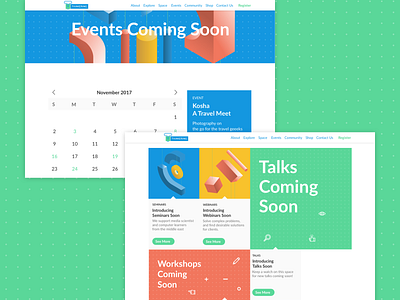 Thinkering 3d design calendar events app responsive design shapes talks thinkering trending ui design ui ux design ux design website design website designer workshops