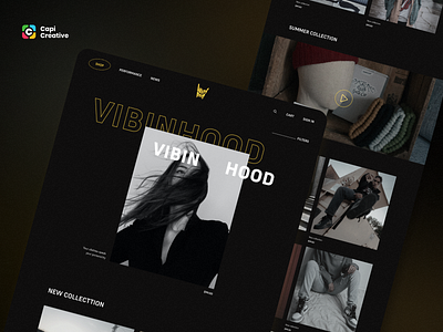 Vib'binHood - Fashion eCommerce Web Design branding creative design fashion graphic design illustration logo mobile ui ui kit