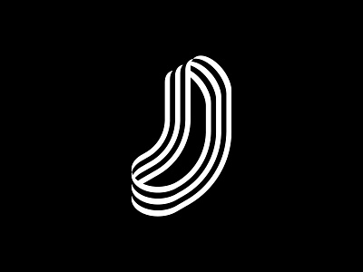 Letter J - Logo design, icon, monogram abstract logo branding illustration letter j letter j logo lettering logo logo design logotype minimalist logo modern logo monogram simple logo typography ui