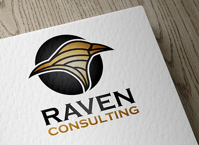 Logo Design for Raven Consulting branding design flat illustration illustrator logo logo design minimal typography vector