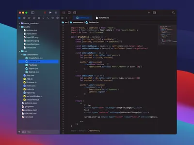 Apple Web code editor (dark mode) app apple bigsur code dark editor macos os11 web xcode