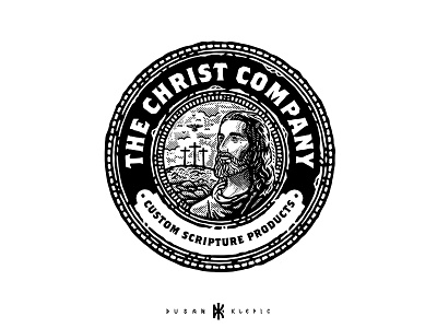 The Christ Company badge bible branding dusan klepic fatih god jesuschrist logo religion vintage