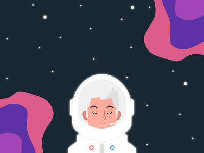 Beautiful Silent Space animation art design flat illustration minimal vector