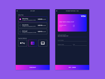Daily UI :: 002 - Credit Card Checkout checkout checkout page credit card credit card checkout dailyui design mobile mobile design ui