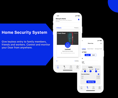 Home Security System design key keys monitor monitoring security security app security system sharing smarthome ui