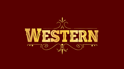 western concept design icon logo ui vector web