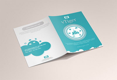 vTiger brochure cover design illustrator magazine photoshop