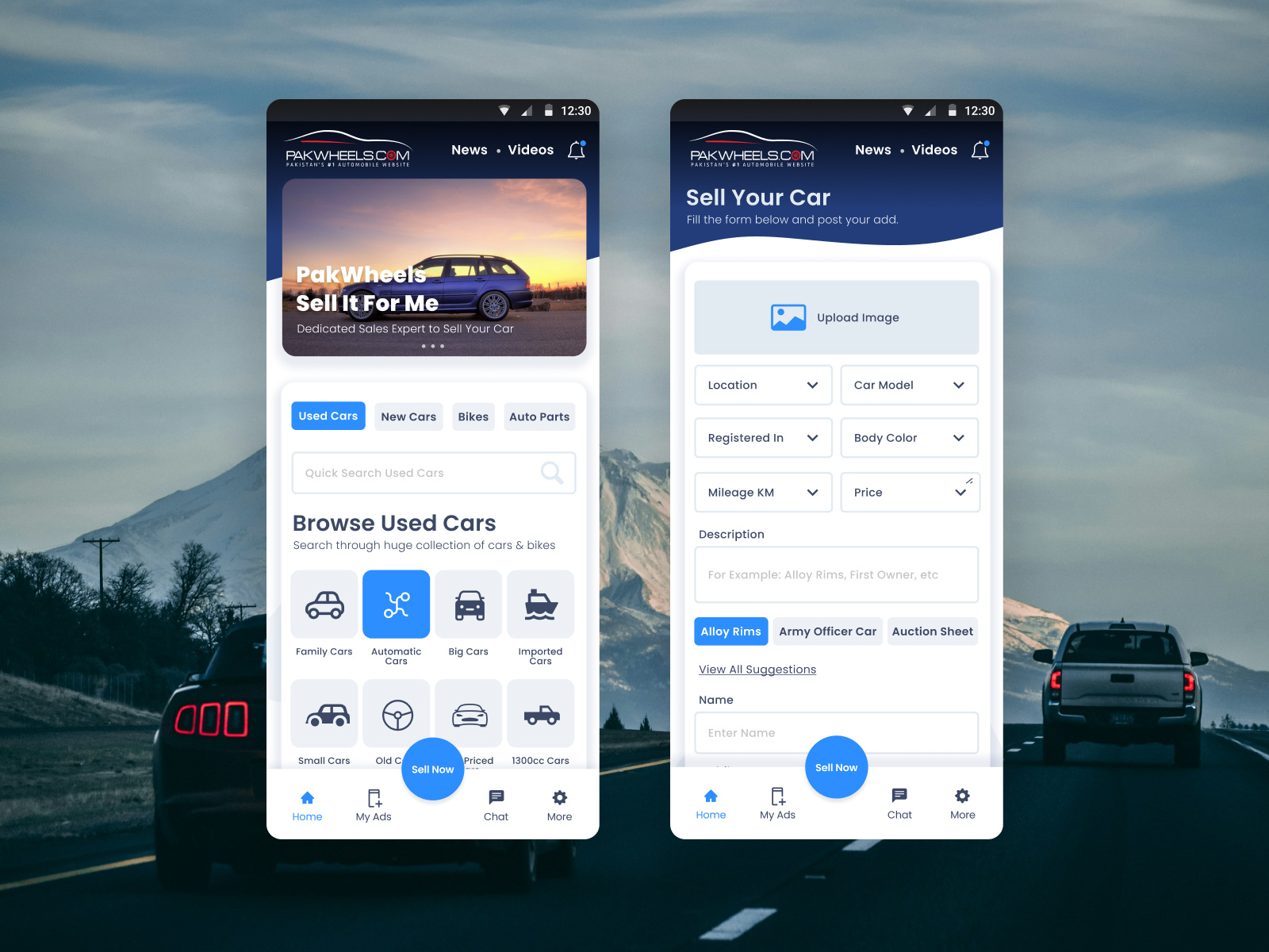 Pak Wheels Concept Design app design figma graphic design mobile saas ui design ux design