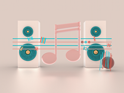Music 3d app art direction bass branding c4d concept design dribbble hair illustration iran modeling music sound tehran template texture uiux webdesign