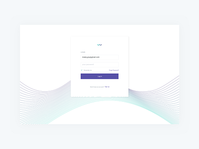 Wavetraders branding cta design desktop input lines login logo minimal purple ui web white