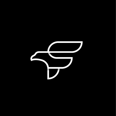 Falcon clever creative eagle falcon lineart logo minimal monogram monoline simple