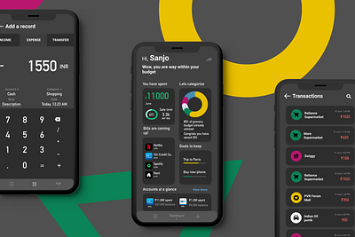 dotWallet app app design expense tracker figma finance finance app iphone money wallet