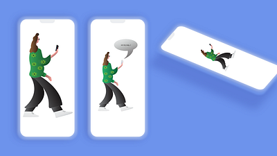 On a walk app design branding lllustration