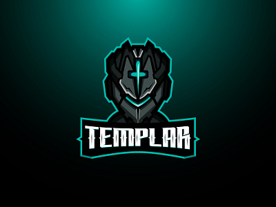 Templar logo esport blue esportlogo esports esports logo gamer geek inquisition mascot logo priest templar template design