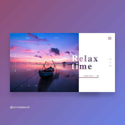 Relax Time. UI WebSite branding design illustration illustrator type ui ux vector web website