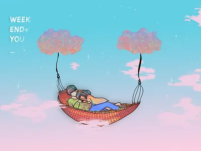 <design for calm> Weekend+You aesthetics calm couple designforcalm illustration rebound