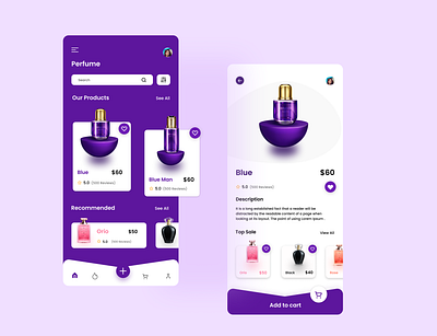" Perfume store App " best design fragrance illustration mobile app mobile app design mobile ui perfume perfume bottle shopping shopping app ui design uidesign uiuxdesign