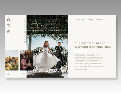 Photography Website Design Mockup app art banner design design minimal photography promo ui ux web website