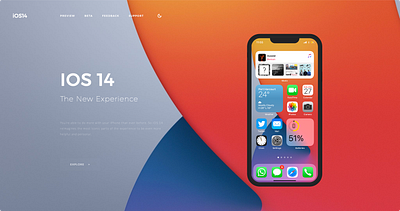 IOS14 Concept adobexd apple design flutter illustration ios14 mock up