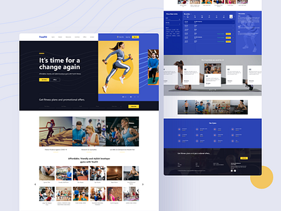 Youfit - Fitness App branding codiant design illustration landing page logo ui vector web design web page