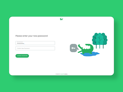 alligator account form login page