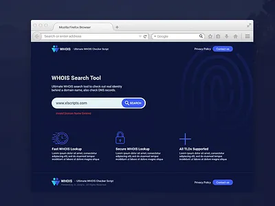 Domain Whois Checker design identity ux uxui web whois