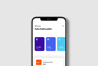 Concept Banking App Home Screen app appdesign bank banking banking app concept fintech fintech app interface kuwait ui uidesign uidesignpatterns ux uxdesign