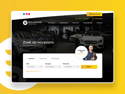 Car dealer website — Bouwman occasions 2020 car cars design flat laravel ui ux web web design web development website