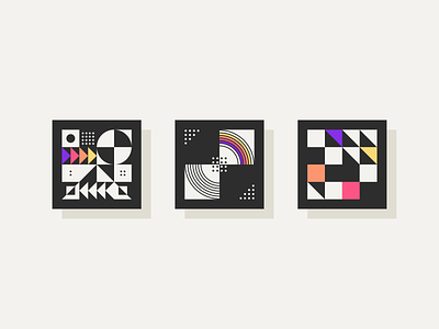 Abstract Geometric Blocks abstract agrib black white blocks circles circular collection colorful composition design geometric geometric art geometry negative space nft overlapping shape shapes square squares