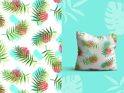 Topical leaves seamless pattern design illustration seamless pattern summer background summer pattern topical cover tropical background tropical fabric tropical leaves pattern tropical seamless pattern tropical textile vector vector illustration vector seamless pattern web wrapping paper