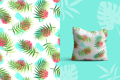 Topical leaves seamless pattern design illustration seamless pattern summer background summer pattern topical cover tropical background tropical fabric tropical leaves pattern tropical seamless pattern tropical textile vector vector illustration vector seamless pattern web wrapping paper
