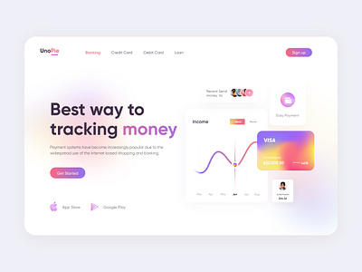 Banking Website 2020 new trend bank app bank landing page bank website banking clean color colorful creative finance finance app finance landing page finance website financial gradiant ui ux wallet wallet website web ui