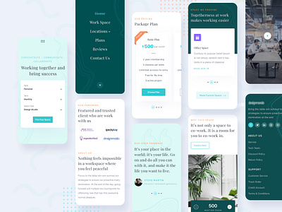 Co- Working Space Responsive 2020 trend agency agency website app design branding co working co working space concept creative dribbble interaction landing page mobile app mockup product design real state responsive responsive design responsive web design webdesign