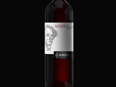 Catoctin Breeze Vineyard Nocturne Reserve composer design graphic design illustration music print wine wine label wine labels wine packaging