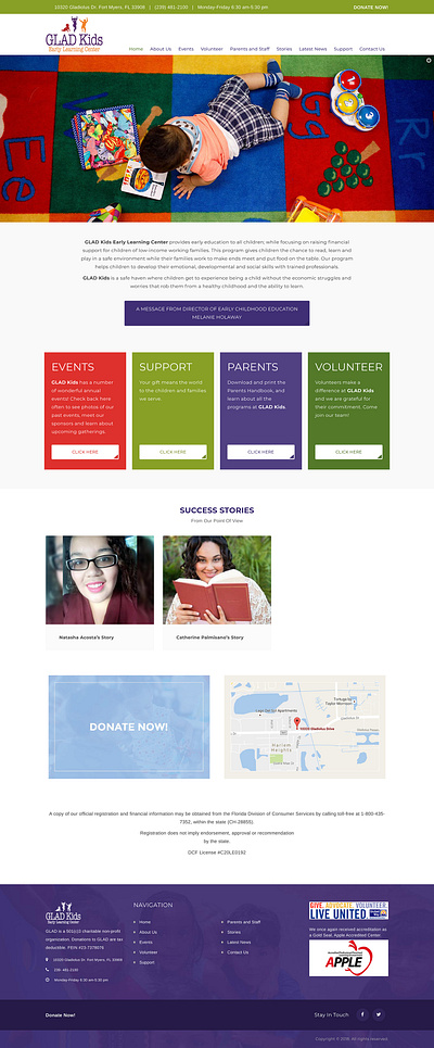 Gladiolus Learning and Development Center custom website design design responsive design responsive website responsive website design ui ux website wordpress design wordpress development
