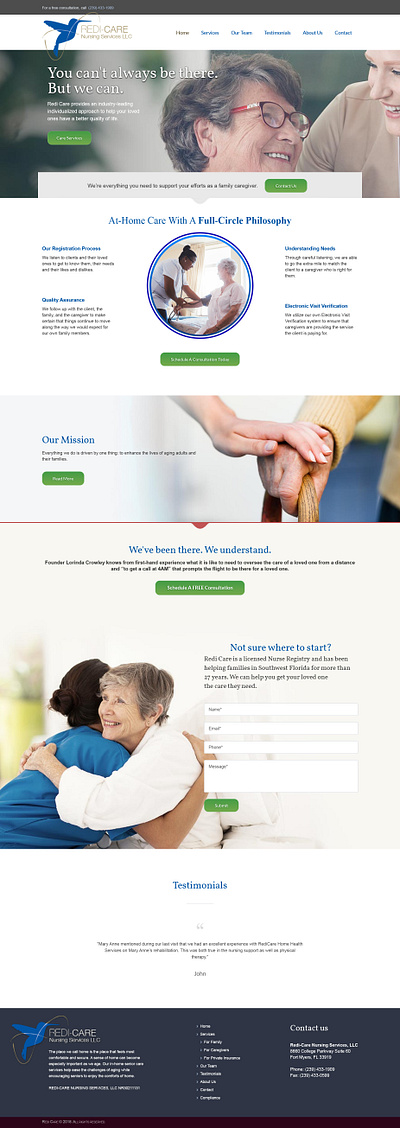 Redi-Care Nursing Services LLC custom website design design responsive design responsive website responsive website design ui ux website wordpress design wordpress development