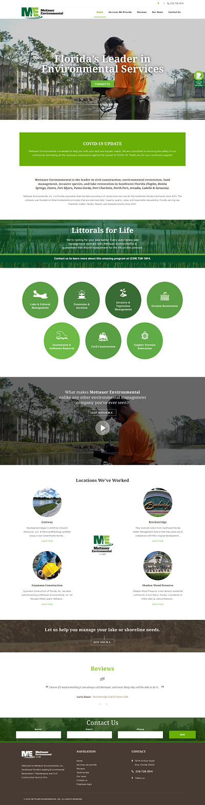 Mettauer Environmental Civil Construction Services custom website design design responsive design responsive website responsive website design ui ux website wordpress design wordpress development