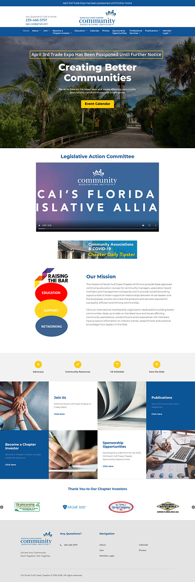 CAI South Gulf Coast Chapter custom website design design responsive design responsive website responsive website design ui ux website wordpress design wordpress development